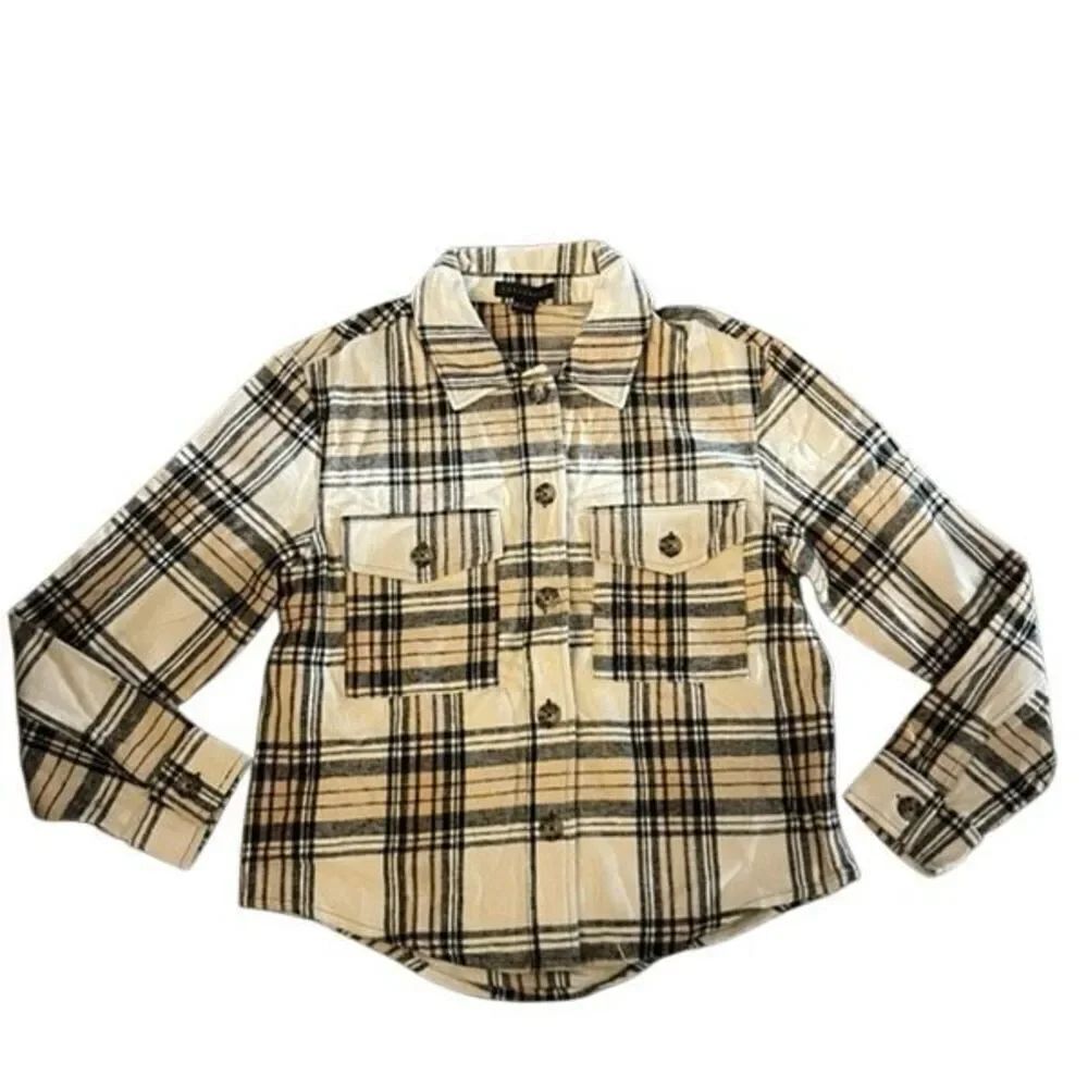 SANCTUARY BUTTON DOWN FLANNEL SHACKET